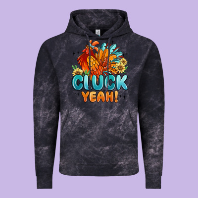 Cluck Yeah Vintage Hoodie Designed By Maliassmallbusiness