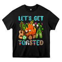Black let's get toasted with camp fire Heavy Core Tee - AdoDesignShop