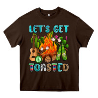 Chocolate Brown let's get toasted with camp fire Heavy Core Tee - AdoDesignShop