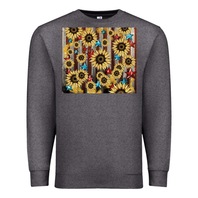 America Flag Sunflower Star Tumbler Premium Sweatshirt by HowdyJamesFarm | Teevron