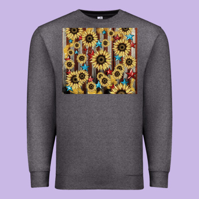 America Flag Sunflower Star Tumbler Premium Sweatshirt Designed By Howdyjamesfarm