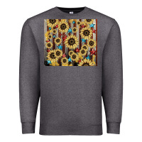 Charcoal Heather America flag sunflower star tumbler Premium Sweatshirt - HowdyJamesFarm