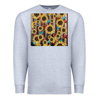 Heather Grey America flag sunflower star tumbler Premium Sweatshirt - HowdyJamesFarm