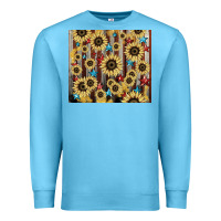 Ocean Blue America flag sunflower star tumbler Premium Sweatshirt - HowdyJamesFarm