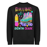 Black rolling into eighth grade Heavyweight Sweatshirt - BundleAndBundleShop