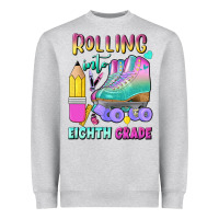 Heather Grey rolling into eighth grade Heavyweight Sweatshirt - BundleAndBundleShop