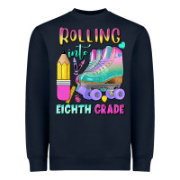 Navy rolling into eighth grade Heavyweight Sweatshirt - BundleAndBundleShop