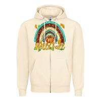 Sandshell Hello Fall with Rainbow Zipper Hoodie - texasbilliewilder