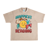 French Oak happiest when i'm reading Urban Heavy Tee - MaliasSmallBusiness
