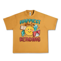 Peanut Butter happiest when i'm reading Urban Heavy Tee - MaliasSmallBusiness