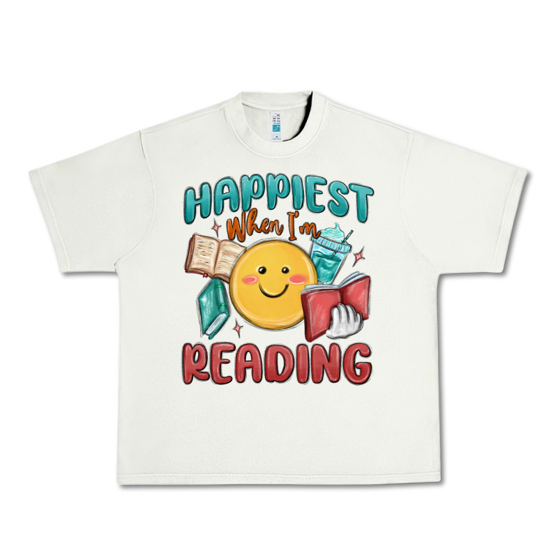 Happiest When I'm Reading Urban Heavy Tee by MaliasSmallBusiness | Teevron