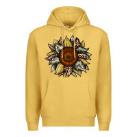 Antique Gold sunflower camouflage and leopard 2 Premium Hoodie - JahusDesignShop