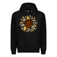 Black sunflower camouflage and leopard 2 Premium Hoodie - JahusDesignShop