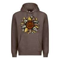 Coffee sunflower camouflage and leopard 2 Premium Hoodie - JahusDesignShop
