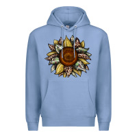 Colony Blue sunflower camouflage and leopard 2 Premium Hoodie - JahusDesignShop