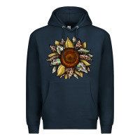 Navy sunflower camouflage and leopard 2 Premium Hoodie - JahusDesignShop