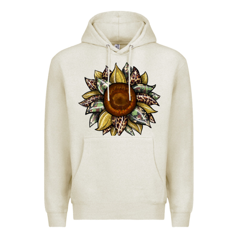 Sunflower Camouflage And Leopard 2 Premium Hoodie by JahusDesignShop | Teevron