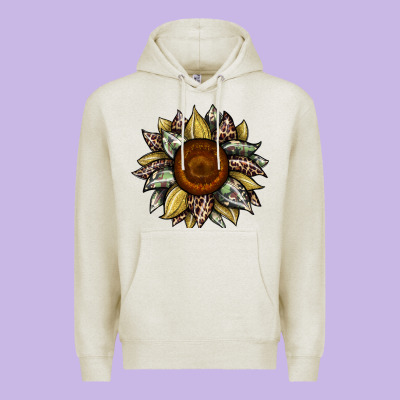 Sunflower Camouflage And Leopard 2 Premium Hoodie Designed By Jahusdesignshop