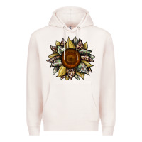 Pale Pink sunflower camouflage and leopard 2 Premium Hoodie - JahusDesignShop