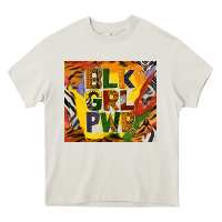 Cream black girl power tumbler Heavy Core Tee - BundleAndBundleShop