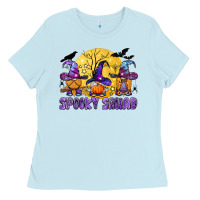 Baby Blue spooky squad Ladies Tee - BundleAndBundleShop