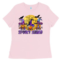 Bubblegum Pink spooky squad Ladies Tee - BundleAndBundleShop