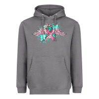 Storm cancer ribbon with angel wings Heavyweight Hoodie - CowGirlArtShop