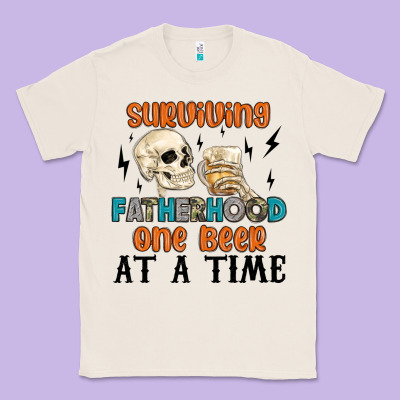 Surviving Fatherhood One Beer At A Time Classic Tee Designed By Maliassmallbusiness