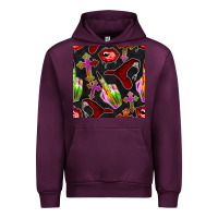 Mauve Wine halloween bad witch seamless pattern Urban Hoodie - BundleAndBundleShop