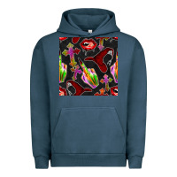 Pigment Midnight Navy halloween bad witch seamless pattern Urban Hoodie - BundleAndBundleShop
