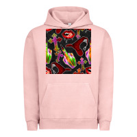 Pigment Salmon halloween bad witch seamless pattern Urban Hoodie - BundleAndBundleShop