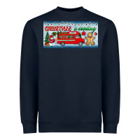 Navy christmas is coming license plate Heavyweight Sweatshirt - BundleAndBundleShop