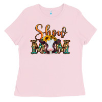 Bubblegum Pink show mom baby cow Ladies Tee - Jasminsmagicworld