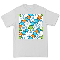Dove Grey stars school seamless pattern Premium Tee - BundleAndBundleShop