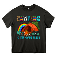 Asphalt camping is my happy  place Heavy Core Tee - AdoDesignShop