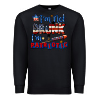 Black I'm not drunk i'm patriotic 4th of july Premium Sweatshirt - CowGirlArtShop