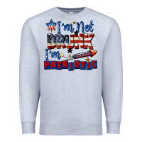 Heather Grey I'm not drunk i'm patriotic 4th of july Premium Sweatshirt - CowGirlArtShop