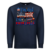 Navy I'm not drunk i'm patriotic 4th of july Premium Sweatshirt - CowGirlArtShop