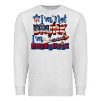 Oatmeal Heather I'm not drunk i'm patriotic 4th of july Premium Sweatshirt - CowGirlArtShop