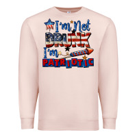 Pale Pink I'm not drunk i'm patriotic 4th of july Premium Sweatshirt - CowGirlArtShop