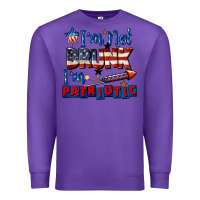 Purple I'm not drunk i'm patriotic 4th of july Premium Sweatshirt - CowGirlArtShop