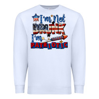 White I'm not drunk i'm patriotic 4th of july Premium Sweatshirt - CowGirlArtShop