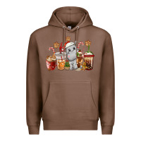 Chestnut hippopotamus coffee cups christmas Premium Hoodie - CowGirlArtShop
