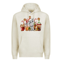 Oatmeal Heather hippopotamus coffee cups christmas Premium Hoodie - CowGirlArtShop
