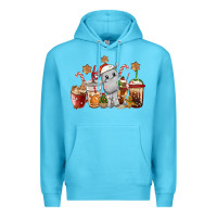 Ocean Blue hippopotamus coffee cups christmas Premium Hoodie - CowGirlArtShop