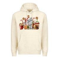 Sandshell hippopotamus coffee cups christmas Premium Hoodie - CowGirlArtShop
