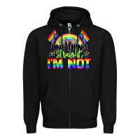 Black Let's get one thing straight i'm not Pride LGBTQ+ Zipper Hoodie - NancyCooperArtShop