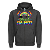 Charcoal Heather Let's get one thing straight i'm not Pride LGBTQ+ Zipper Hoodie - NancyCooperArtShop