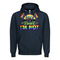 Navy Let's get one thing straight i'm not Pride LGBTQ+ Zipper Hoodie - NancyCooperArtShop