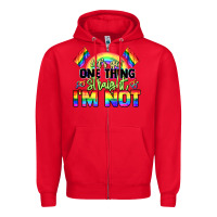 Red Let's get one thing straight i'm not Pride LGBTQ+ Zipper Hoodie - NancyCooperArtShop